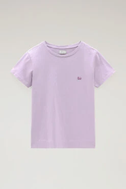 Woolrich T-shirt In Cotone Organico Con Logo - Donna - Lilla 14 Woolrich T-shirt In Cotone Organico Con Logo - Donna - Lilla -Offerta Economica Vestiario CFWWTE0068FRUT2926 4370 4