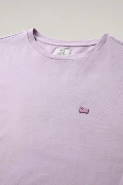 Woolrich T-shirt In Cotone Organico Con Logo - Donna - Lilla 15 Woolrich T-shirt In Cotone Organico Con Logo - Donna - Lilla -Offerta Economica Vestiario CFWWTE0068FRUT2926 4370 5