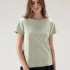 Woolrich T-shirt In Cotone Organico Con Logo - Donna - Verde