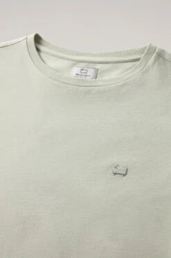 Woolrich T-shirt In Cotone Organico Con Logo - Donna - Verde -Offerta Economica Vestiario CFWWTE0068FRUT2926 6408 5