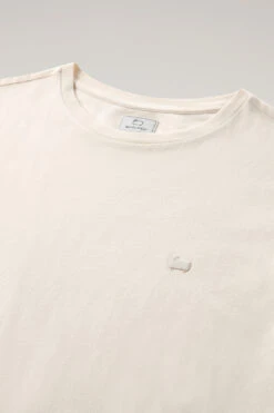 Woolrich T-shirt In Cotone Organico Con Logo - Donna - Bianco -Offerta Economica Vestiario CFWWTE0068FRUT2926 8743 5