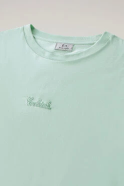 Woolrich T-shirt In Puro Cotone Con Logo Ricamato - Donna - Verde -Offerta Economica Vestiario CFWWTE0070FRUT2926 6585 5