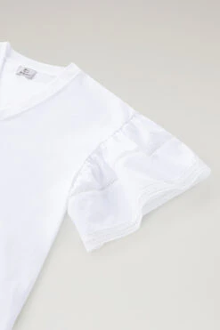 Woolrich T-shirt Lakeside In Puro Cotone Con Maniche A Palloncino - Donna - Bianco 16 Woolrich T-shirt Lakeside In Puro Cotone Con Maniche A Palloncino - Donna - Bianco -Offerta Economica Vestiario CFWWTE0076FRUT3397 8041 6