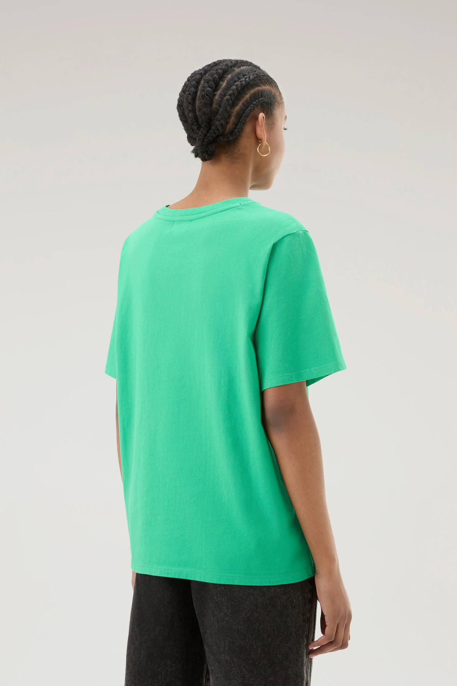 Woolrich T-shirt Ivy Girocollo In Puro Cotone - Donna - Verde 5 Woolrich T-shirt Ivy Girocollo In Puro Cotone - Donna - Verde - immagine 3