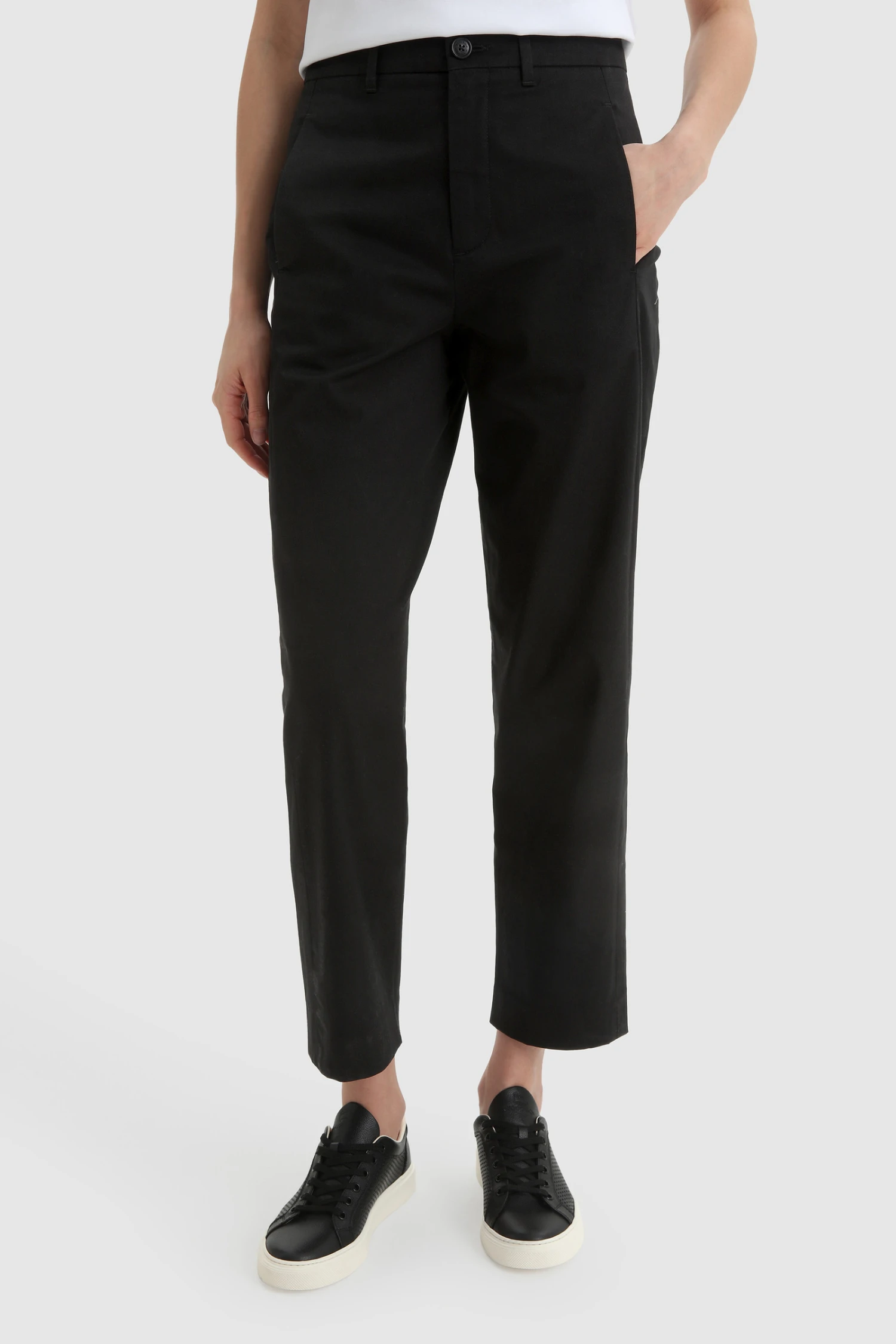 Woolrich Pantaloni In Tessuto Twill Elasticizzato - Donna - Nero 3 Woolrich Pantaloni In Tessuto Twill Elasticizzato - Donna - Nero