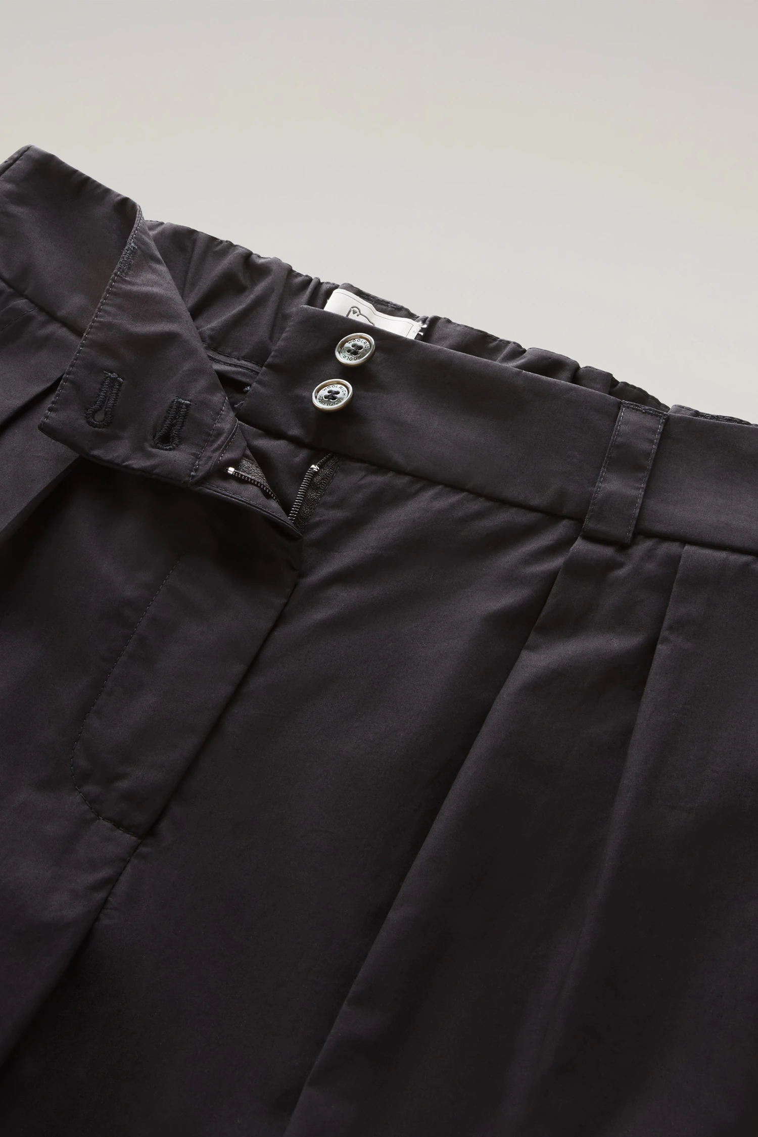 Woolrich Pantaloni Dritti In Popeline Di Puro Cotone - Donna - Nero 7 Woolrich Pantaloni Dritti In Popeline Di Puro Cotone - Donna - Nero - immagine 5