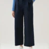 Woolrich Pantaloni Dritti In Popeline Di Puro Cotone - Donna - Blu -Offerta Economica Vestiario CFWWTR0140FRUT3027 3989
