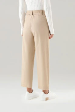 Woolrich Pantaloni Dritti In Popeline Di Puro Cotone - Donna - Beige 10 Woolrich Pantaloni Dritti In Popeline Di Puro Cotone - Donna - Beige -Offerta Economica Vestiario CFWWTR0140FRUT3027 8925 2