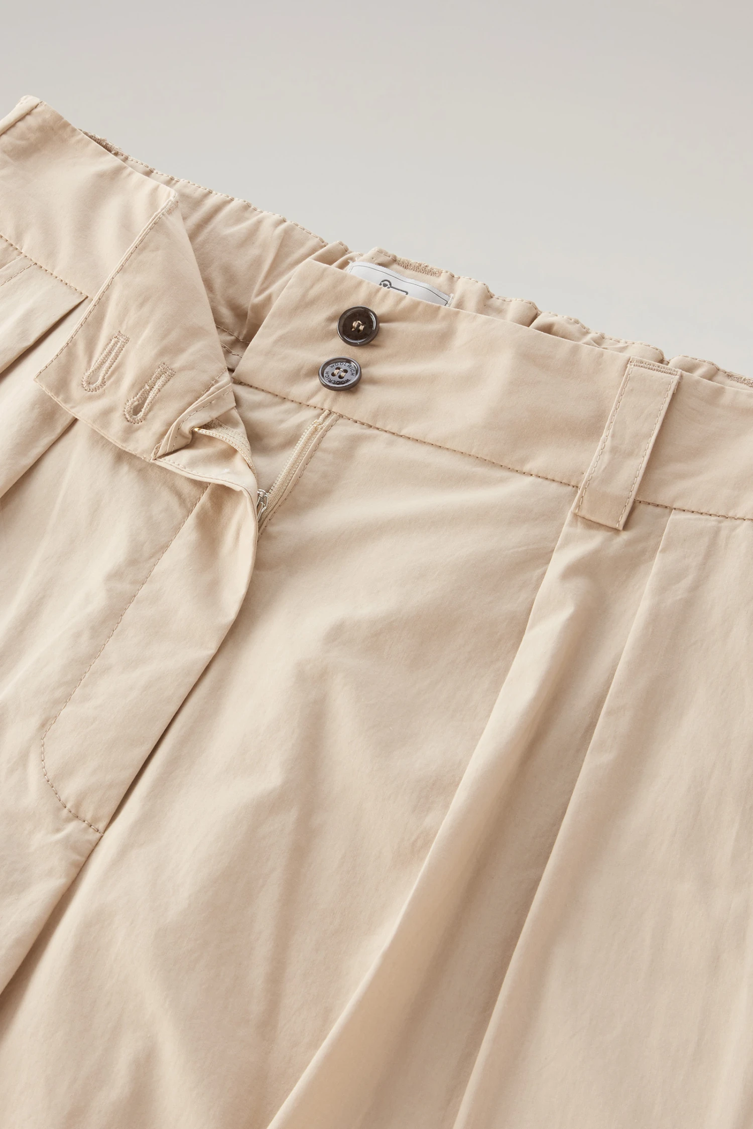 Woolrich Pantaloni Dritti In Popeline Di Puro Cotone - Donna - Beige 7 Woolrich Pantaloni Dritti In Popeline Di Puro Cotone - Donna - Beige - immagine 5