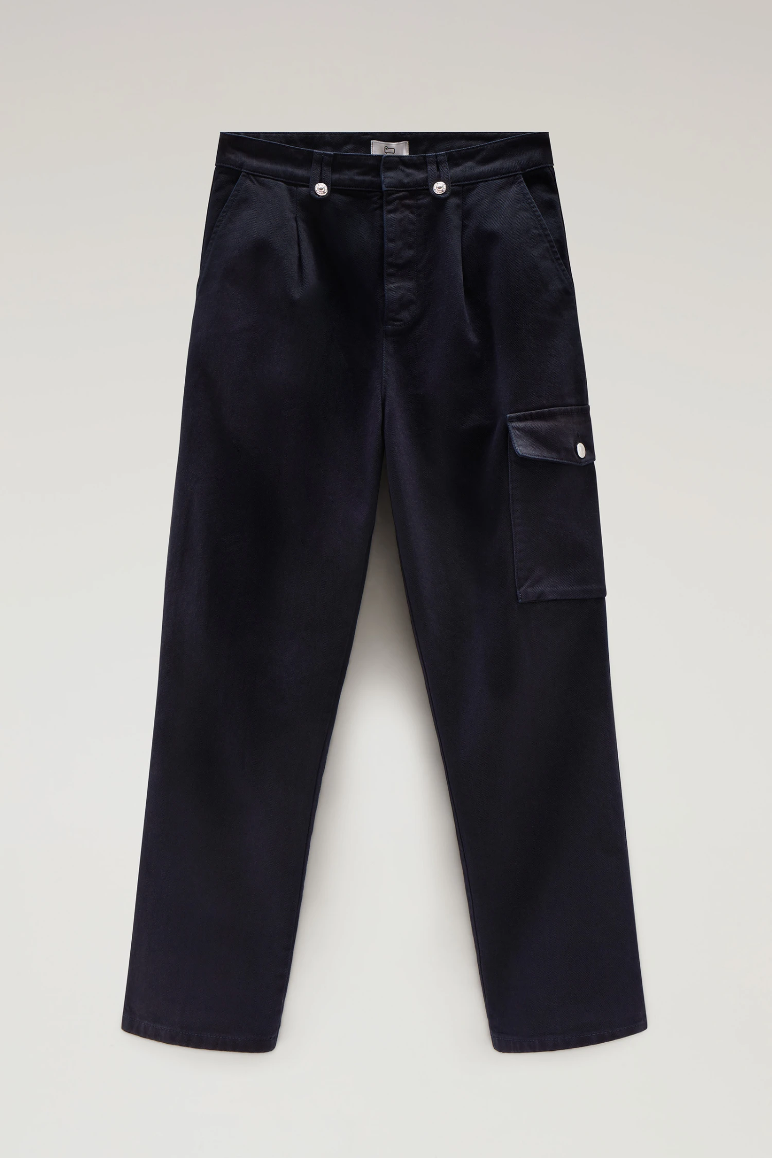 Woolrich Pantaloni Cargo Tinti In Capo In Twill Di Puro Cotone - Donna - Blu 6 Woolrich Pantaloni Cargo Tinti In Capo In Twill Di Puro Cotone - Donna - Blu - immagine 4