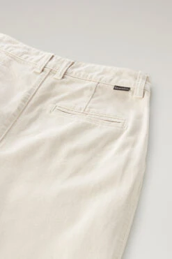 Woolrich Pantaloni Cargo Tinti In Capo In Twill Di Puro Cotone - Donna - Bianco -Offerta Economica Vestiario CFWWTR0141FRUT3332 8743 5