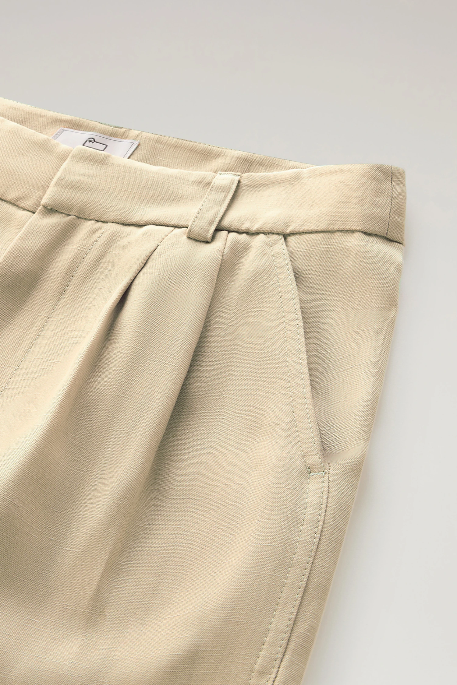 Woolrich Pantaloni In Misto Lino Con Cintura In Tessuto - Donna - Beige 8 Woolrich Pantaloni In Misto Lino Con Cintura In Tessuto - Donna - Beige - immagine 6