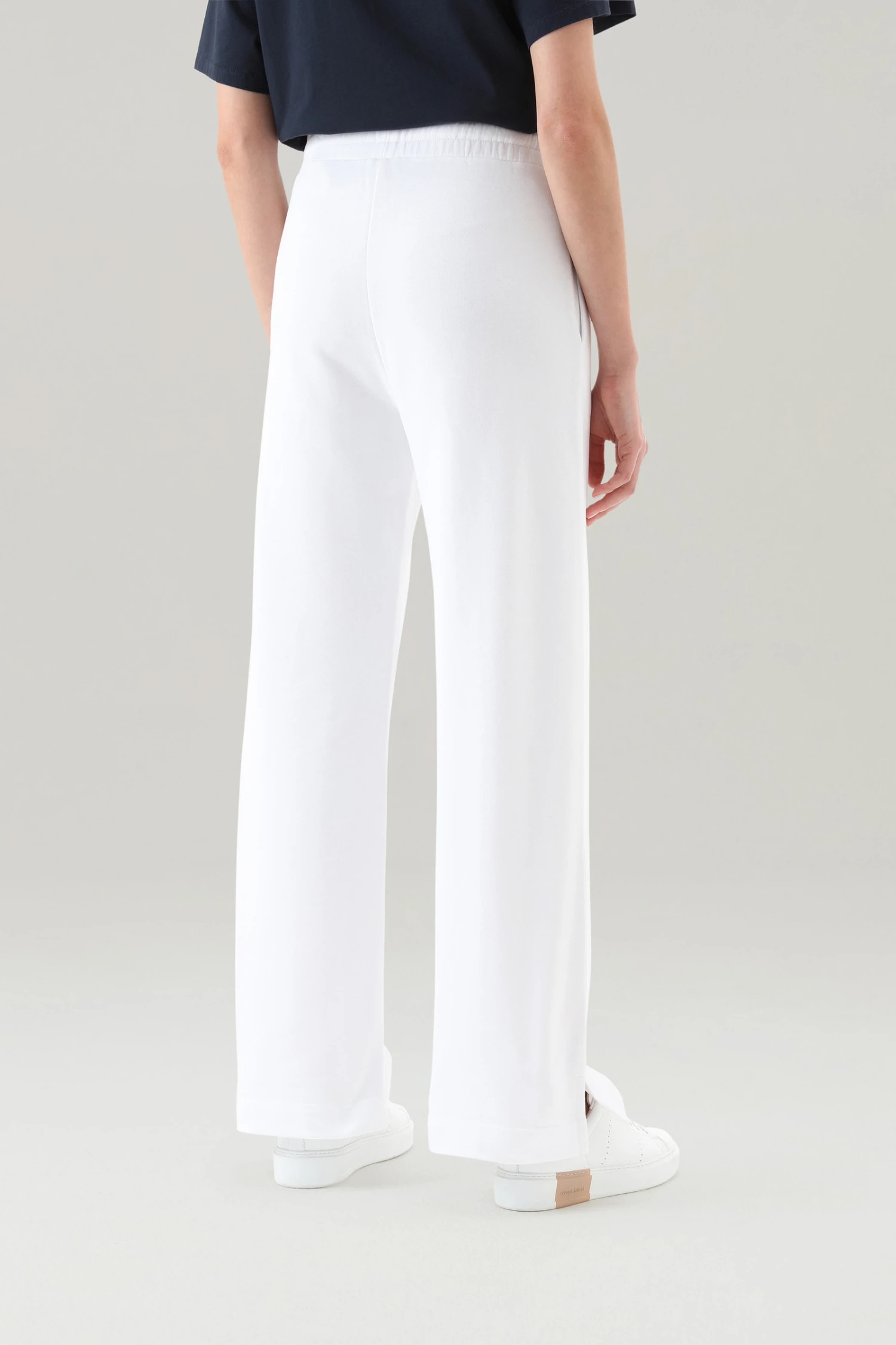 Woolrich Pantaloni Sportivi In Puro Cotone A Gamba Ampia - Donna - Bianco 5 Woolrich Pantaloni Sportivi In Puro Cotone A Gamba Ampia - Donna - Bianco - immagine 3