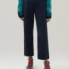 Woolrich Pantaloni Chino Tinti In Capo In Twill Di Cotone Elasticizzato - Donna - Blu -Offerta Economica Vestiario CFWWTR0155FRUT3493 3989