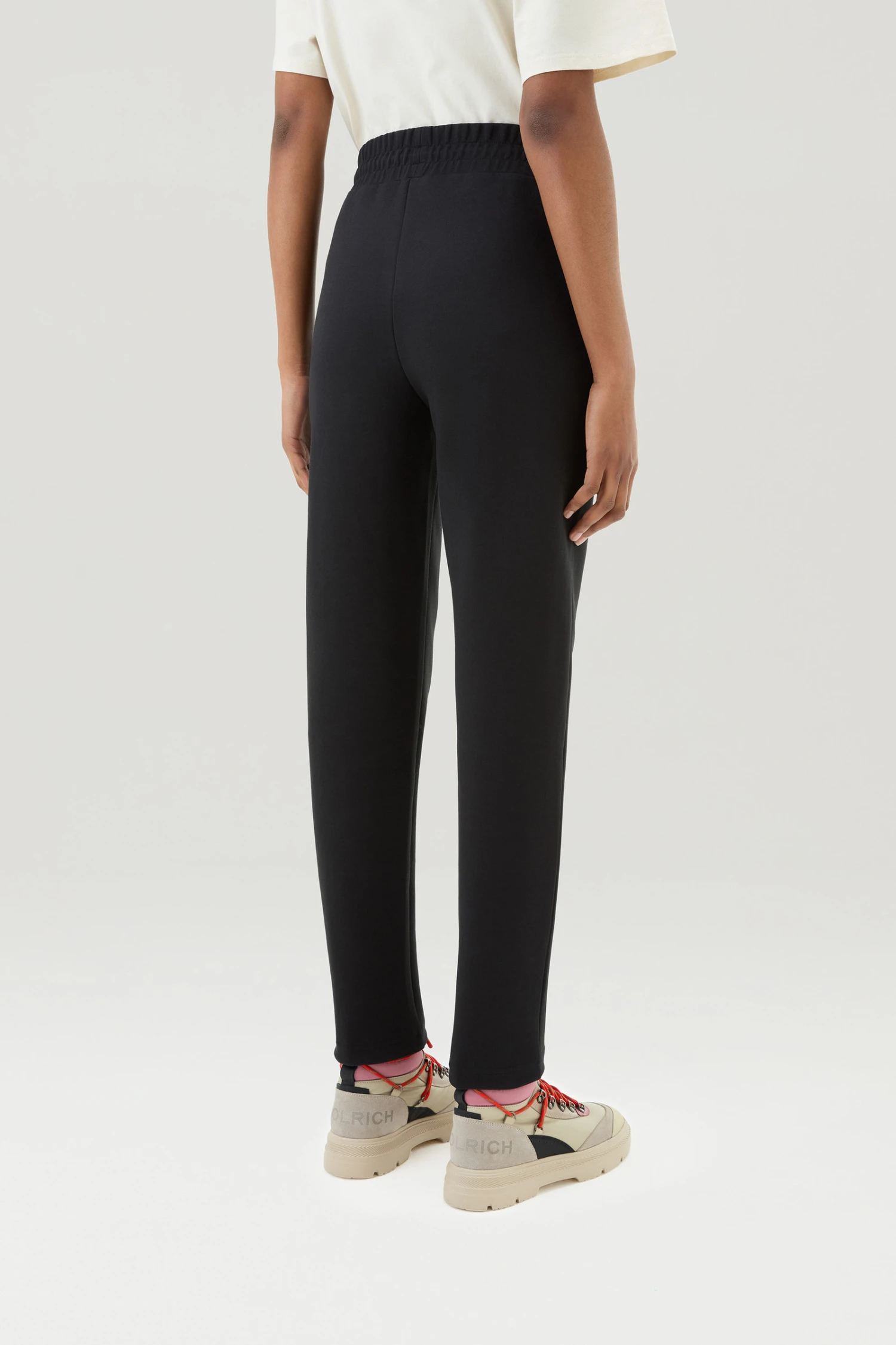 Woolrich Pantaloni Sportivi In Misto Cotone Elasticizzato - Donna - Nero 4 Woolrich Pantaloni Sportivi In Misto Cotone Elasticizzato - Donna - Nero - immagine 3