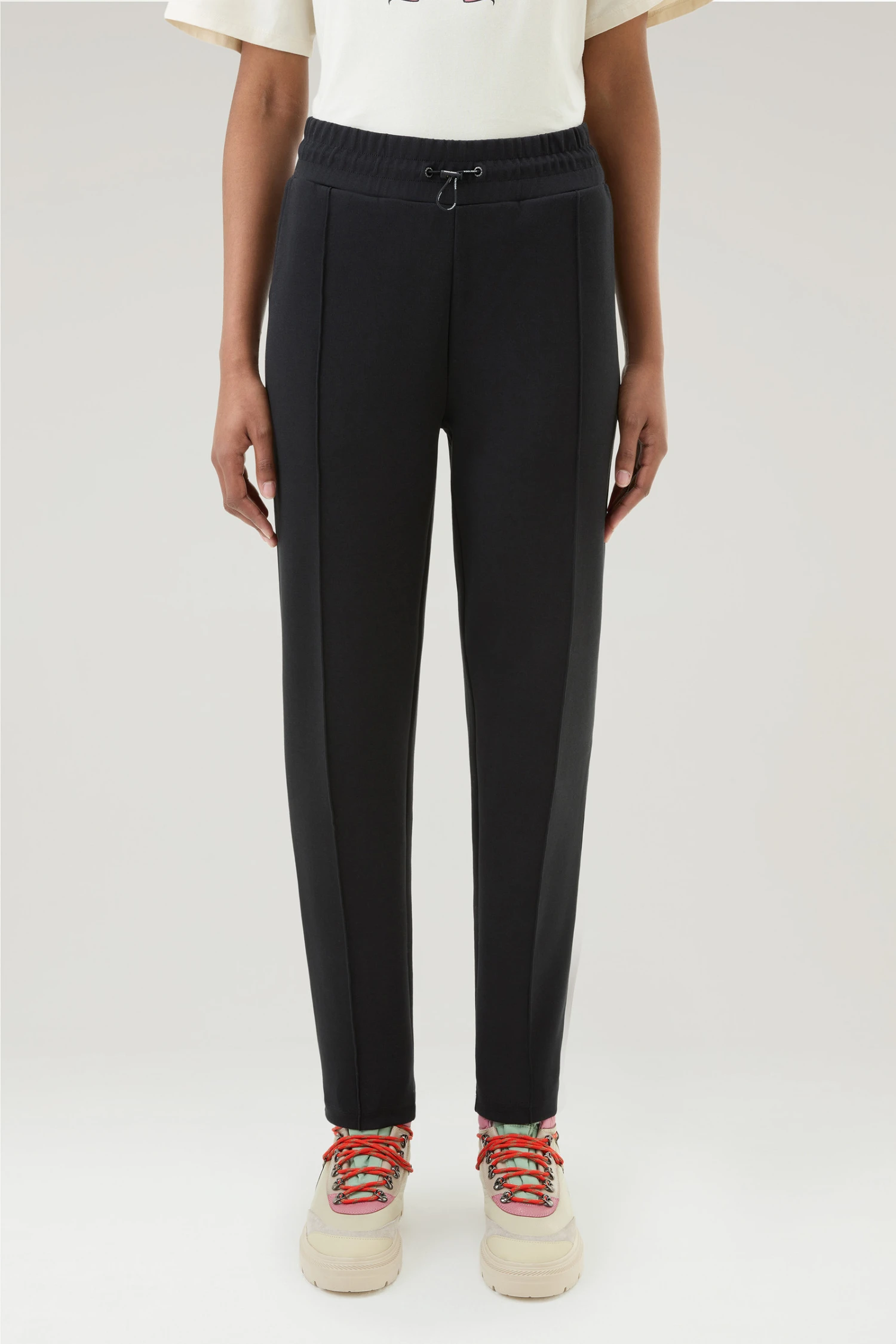 Woolrich Pantaloni Sportivi In Misto Cotone Elasticizzato - Donna - Nero 2 Woolrich Pantaloni Sportivi In Misto Cotone Elasticizzato - Donna - Nero