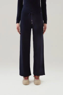 Woolrich Pantaloni Sportivi In Misto Lana E Cashmere - Donna - Blu