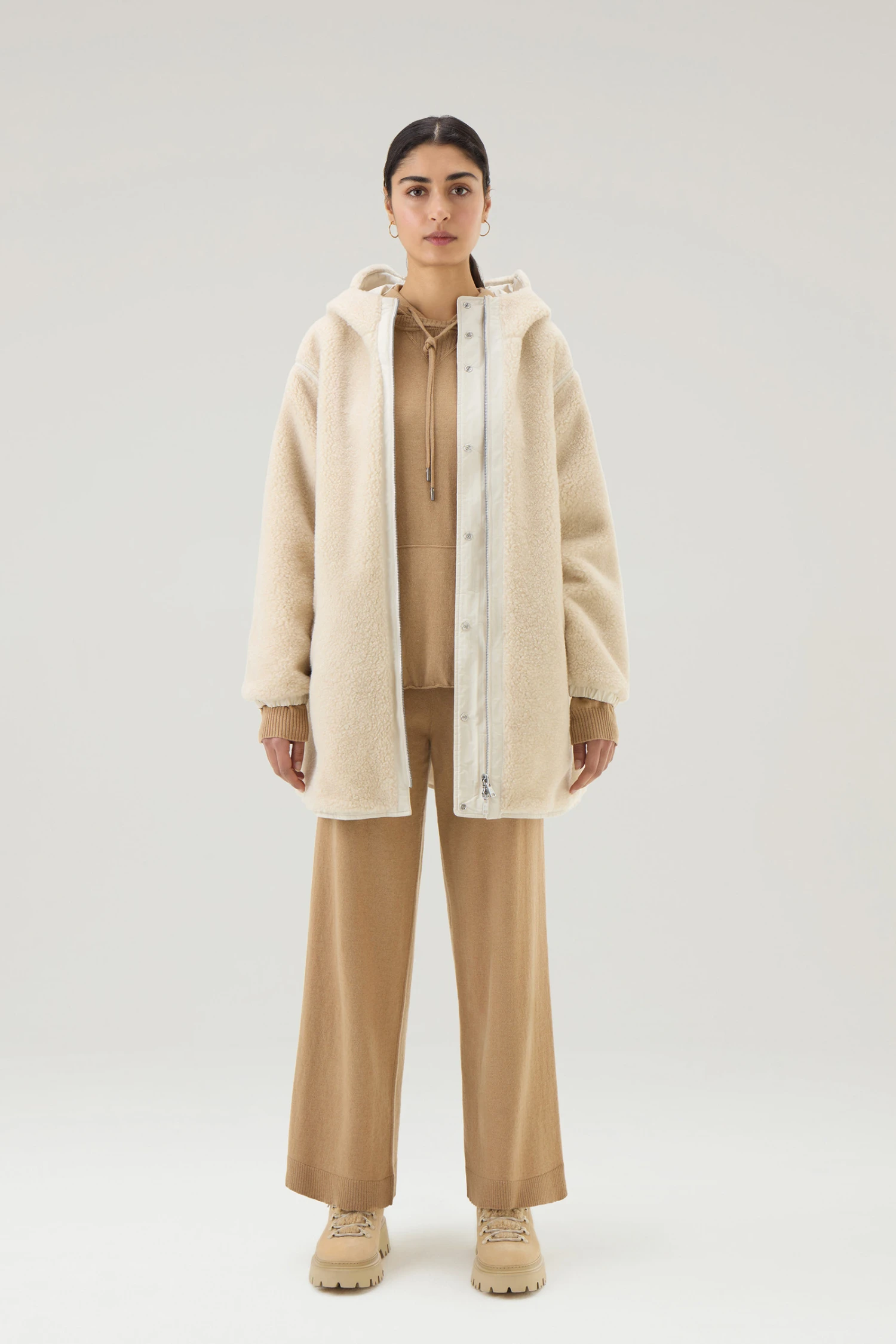 Woolrich Pantaloni Sportivi In Misto Lana E Cashmere - Donna - Marrone 4 Woolrich Pantaloni Sportivi In Misto Lana E Cashmere - Donna - Marrone - immagine 2