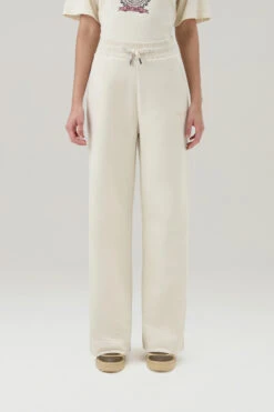 Woolrich Pantaloni Sportivi In Misto Cotone - Donna - Bianco