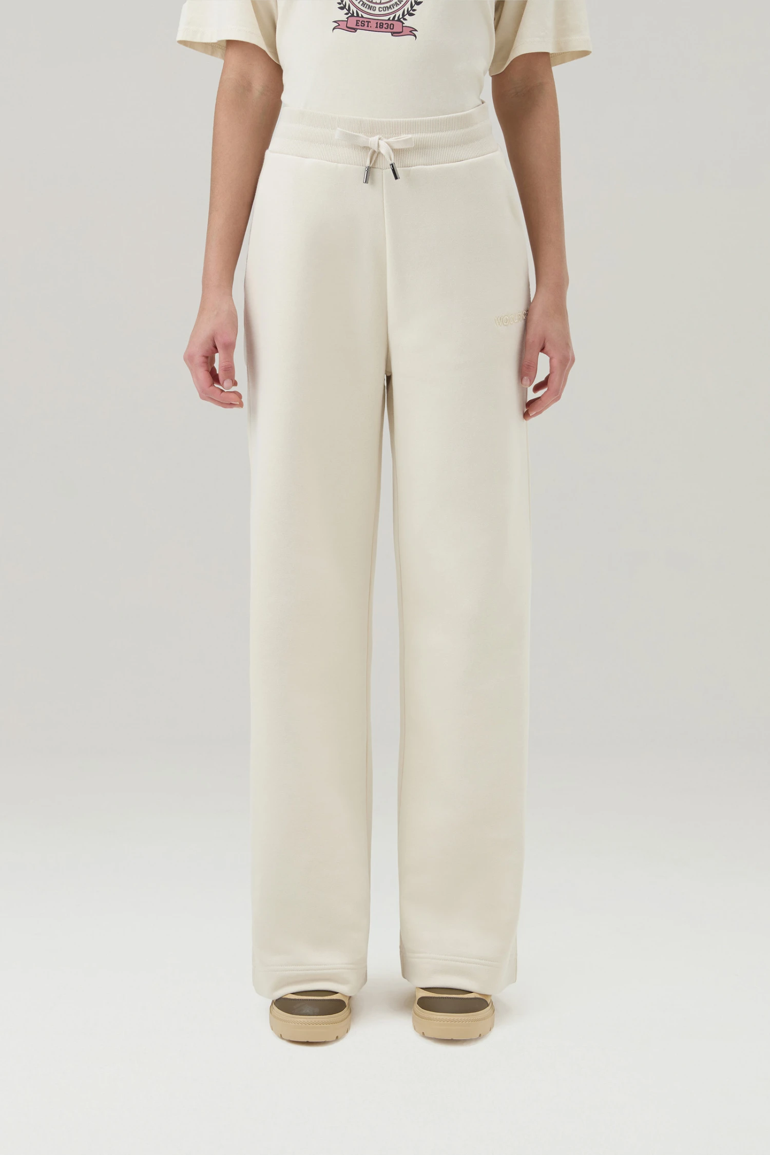 Woolrich Pantaloni Sportivi In Misto Cotone - Donna - Bianco 3 Woolrich Pantaloni Sportivi In Misto Cotone - Donna - Bianco