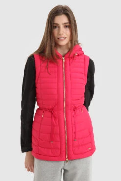 Woolrich Gilet Hibiscus Imbottito Con Cappuccio - Donna - Rosa