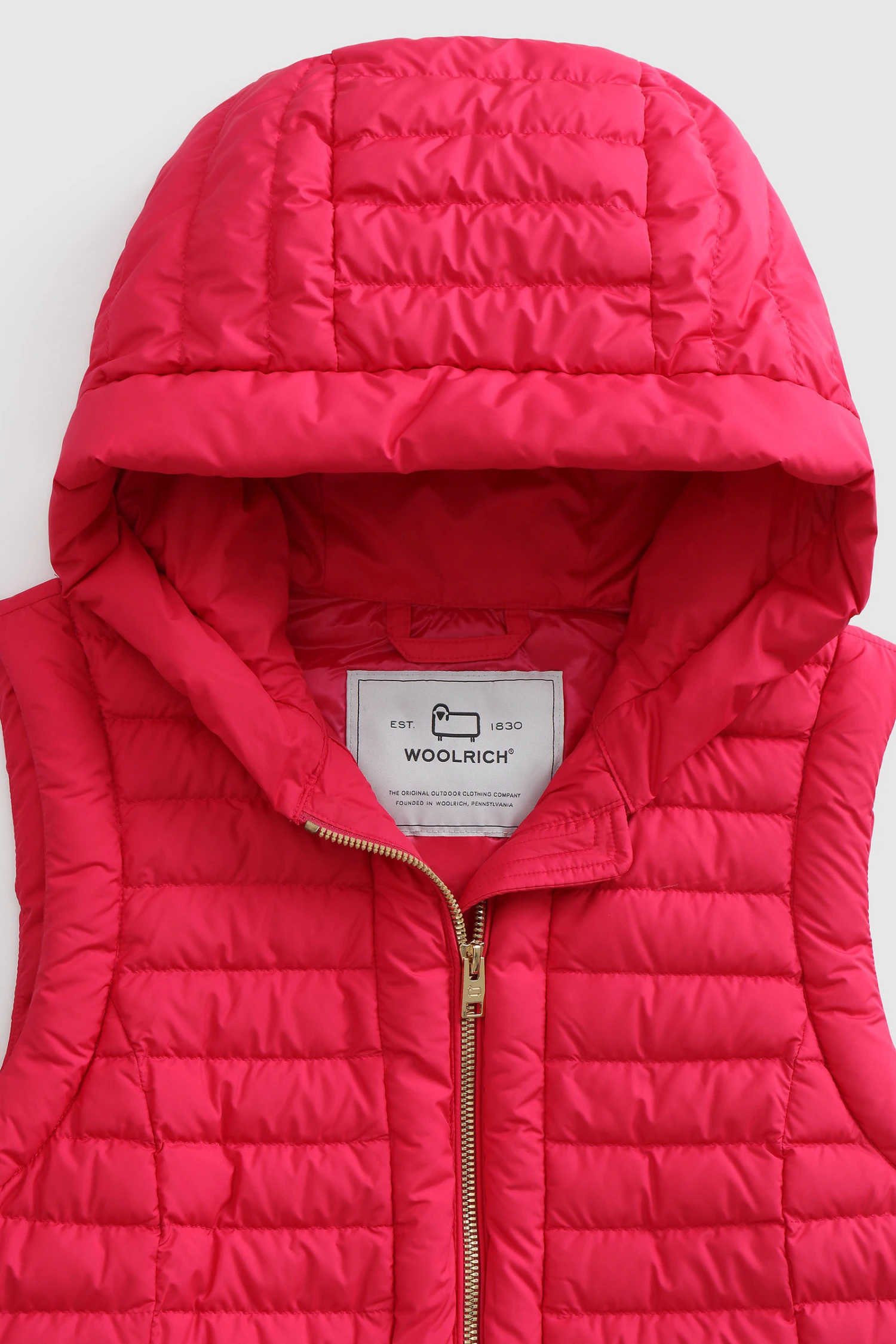 Woolrich Gilet Hibiscus Imbottito Con Cappuccio - Donna - Rosa 7 Woolrich Gilet Hibiscus Imbottito Con Cappuccio - Donna - Rosa - immagine 5