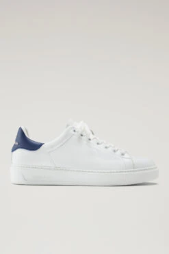 Sneakers Classic Court In Morbida Pelle Con Dettagli A Contrasto - Uomo - Bianco