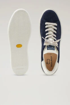 Sneakers Classic Court In Pelle Scamosciata Con Dettagli A Contrasto - Uomo - Blu -Offerta Economica Vestiario CMWFFO1002MRUWF201 W2040 3