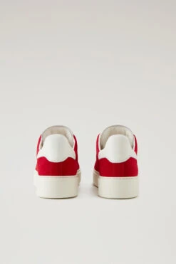 Sneakers Classic Court In Pelle Scamosciata Con Dettagli A Contrasto - Uomo - Rosso -Offerta Economica Vestiario CMWFFO1002MRUWF201 W2550 2