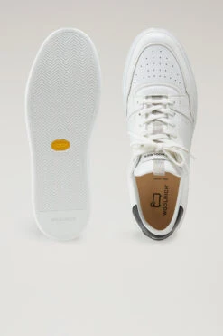 Sneakers Basket Court In Morbida Pelle - Uomo - Bianco -Offerta Economica Vestiario CMWFFO1005MRUWF204 W2070 3