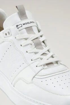 Sneakers Basket Court In Morbida Pelle - Uomo - Bianco -Offerta Economica Vestiario CMWFFO1005MRUWF204 W2070 4