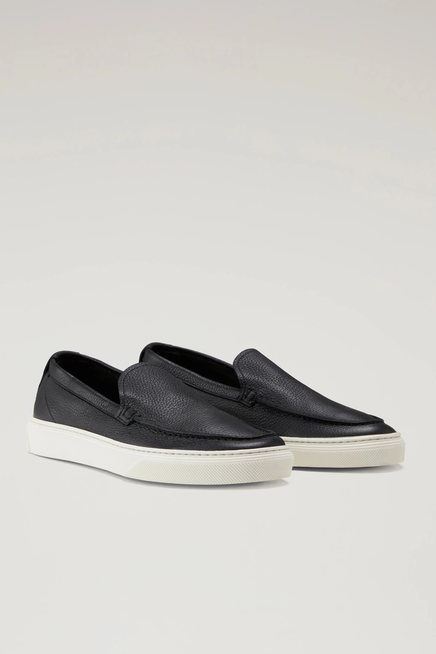 Mocassini Slip On In Pelle - Uomo - Nero 4 Mocassini Slip On In Pelle - Uomo - Nero - immagine 2