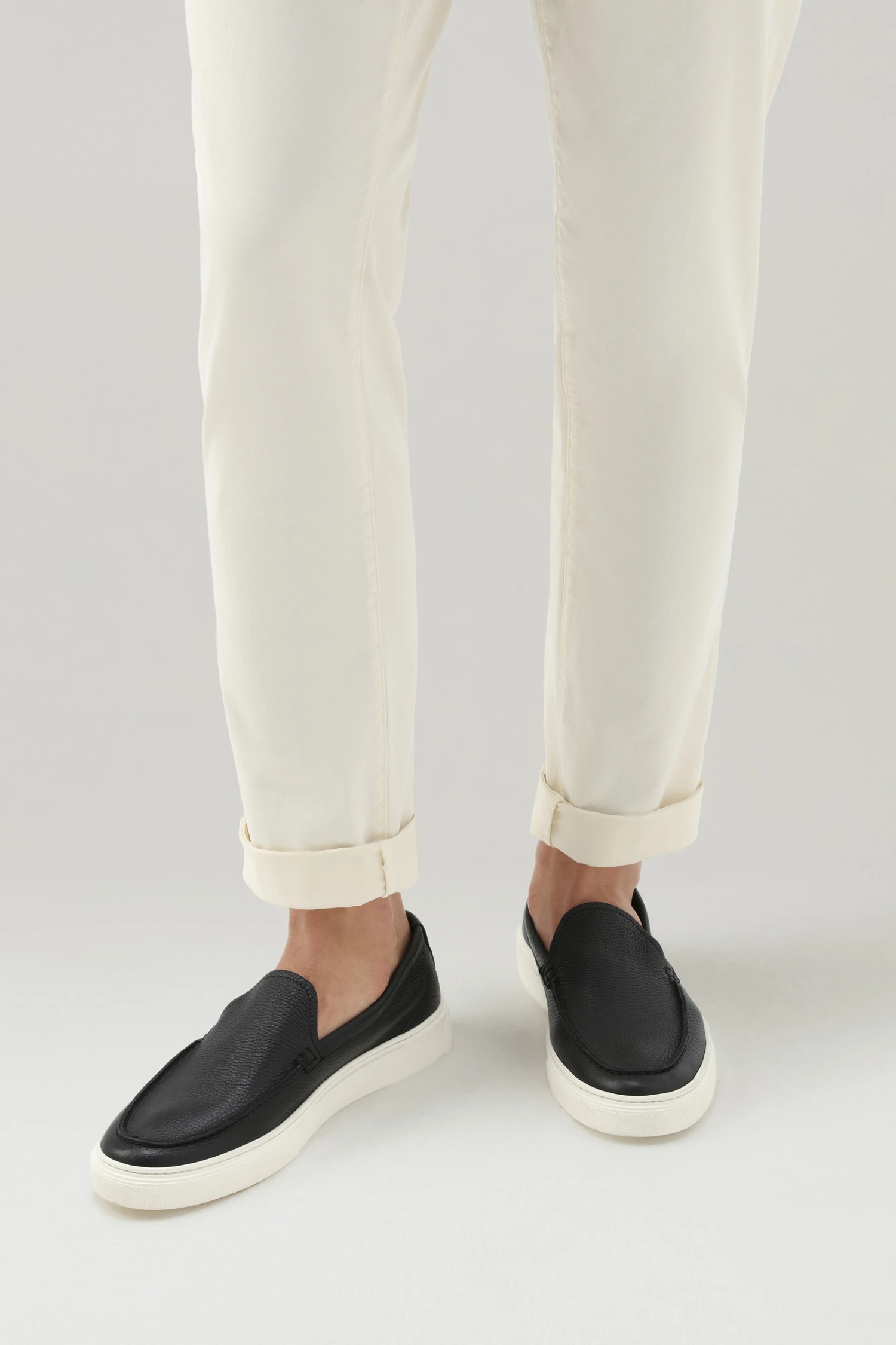 Mocassini Slip On In Pelle - Uomo - Nero 8 Mocassini Slip On In Pelle - Uomo - Nero - immagine 6