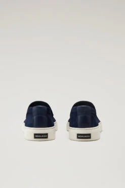 Mocassini Slip-on In Pelle Scamosciata - Uomo - Bianco -Offerta Economica Vestiario CMWFFO1010MRUWF209 W1200 2