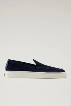 Mocassini Slip-on In Pelle Scamosciata - Uomo - Bianco