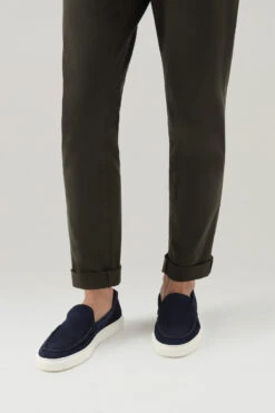 Mocassini Slip-on In Pelle Scamosciata - Uomo - Bianco -Offerta Economica Vestiario CMWFFO1010MRUWF209 W1200 5