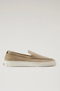 Mocassini Slip-on In Pelle Scamosciata - Uomo - Beige
