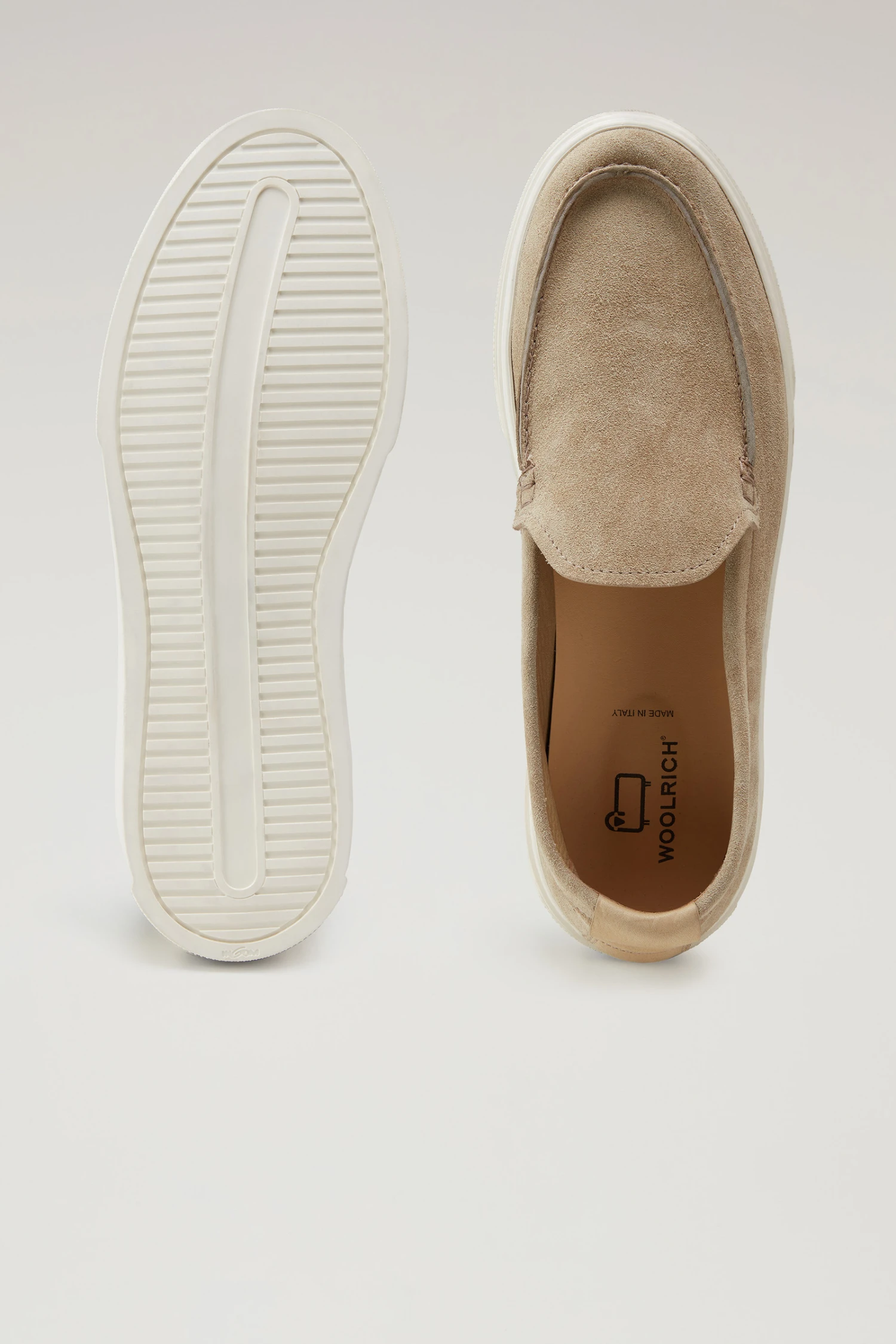 Mocassini Slip-on In Pelle Scamosciata - Uomo - Beige 6 Mocassini Slip-on In Pelle Scamosciata - Uomo - Beige - immagine 4