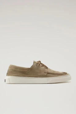 Scarpe Da Barca In Pelle Scamosciata - Uomo - Beige