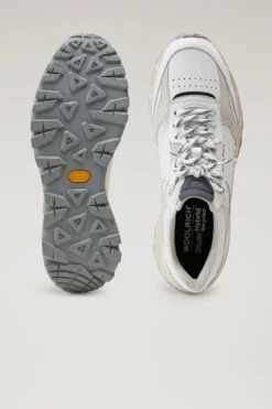 Sneakers Tech In Morbida Pelle Con Inserti In Pelle Scamosciata - Uomo - Bianco -Offerta Economica Vestiario CMWFFO1020MRUWF211 W2170 3