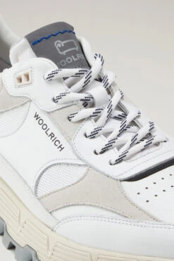 Sneakers Tech In Morbida Pelle Con Inserti In Pelle Scamosciata - Uomo - Bianco -Offerta Economica Vestiario CMWFFO1020MRUWF211 W2170 4