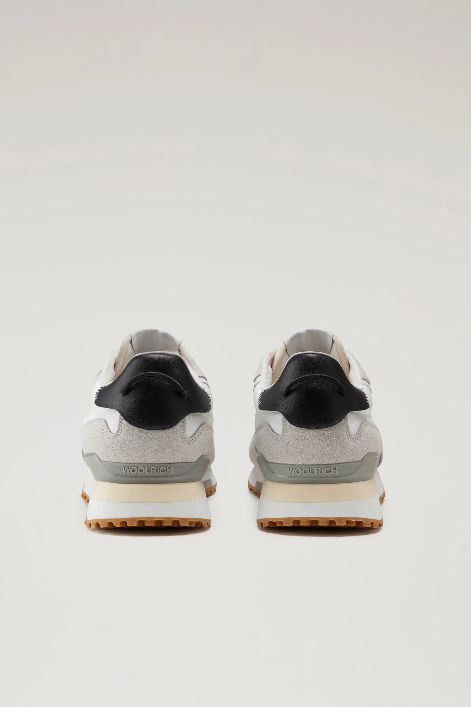 Sneakers Retro In Pelle Con Dettagli In Nylon - Uomo - Bianco 5 Sneakers Retro In Pelle Con Dettagli In Nylon - Uomo - Bianco - immagine 3