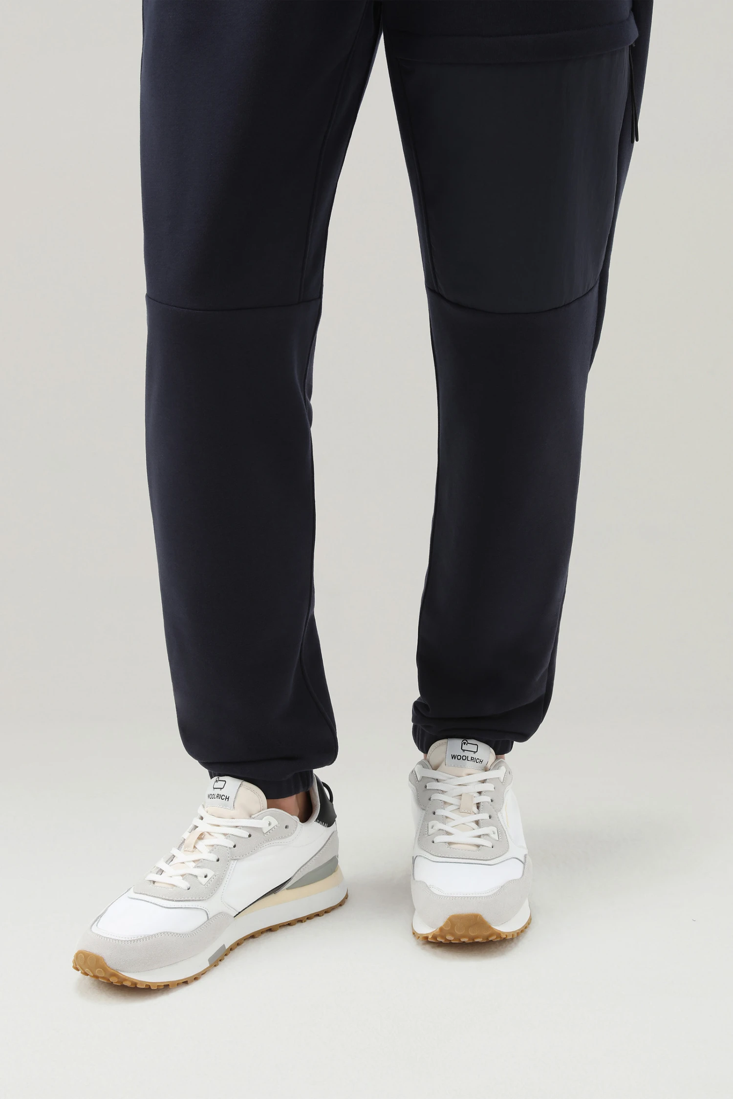 Sneakers Retro In Pelle Con Dettagli In Nylon - Uomo - Bianco 8 Sneakers Retro In Pelle Con Dettagli In Nylon - Uomo - Bianco - immagine 6