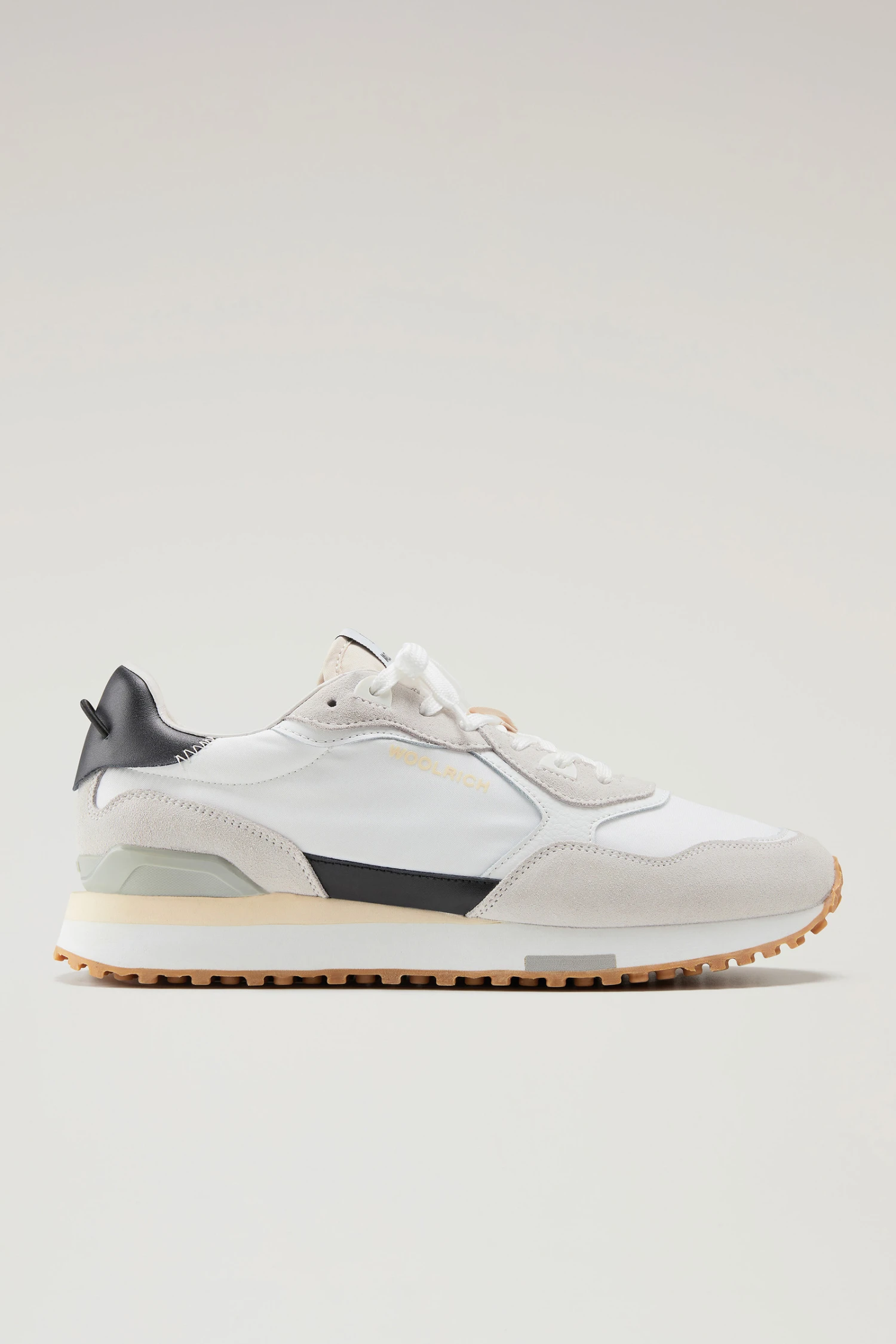 Sneakers Retro In Pelle Con Dettagli In Nylon - Uomo - Bianco 3 Sneakers Retro In Pelle Con Dettagli In Nylon - Uomo - Bianco