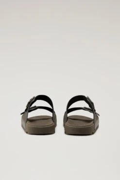 Sandali In Pelle Vegana Con Doppia Fibbia - Uomo - Verde -Offerta Economica Vestiario CMWFFO1050MRUWF217 W1320 2