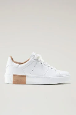 Sneakers Classic Court In Morbida Pelle Con Fodera A Contrasto - Donna - Bianco