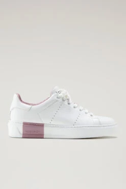 Sneakers Classic Court In Morbida Pelle Con Fodera A Contrasto - Donna - Rosa