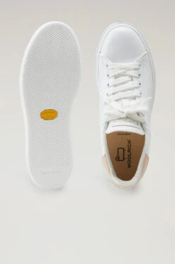 Sneakers Classic Court In Morbida Pelle Con Toppa A Contrasto - Donna - Bianco -Offerta Economica Vestiario CMWFFO1502FRUWF200 W2350 3