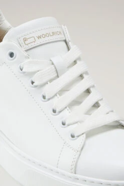 Sneakers Classic Court In Morbida Pelle Con Toppa A Contrasto - Donna - Bianco -Offerta Economica Vestiario CMWFFO1502FRUWF200 W2350 4