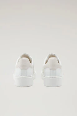 Sneakers Classic Court In Morbida Pelle Con Dettagli A Contrasto - Donna - Bianco -Offerta Economica Vestiario CMWFFO1502FRUWF204 W2110 2